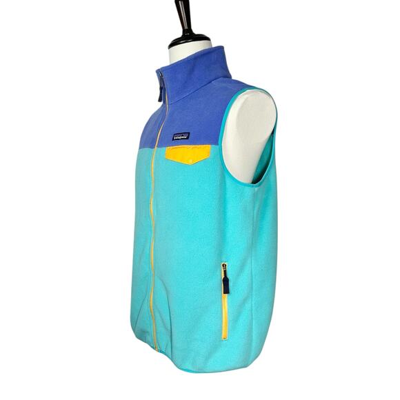 Patagonia | Men | Synchilla Snap-T Retro Colorblock Cozy Fleece Vest | Large - Picture 4 of 14